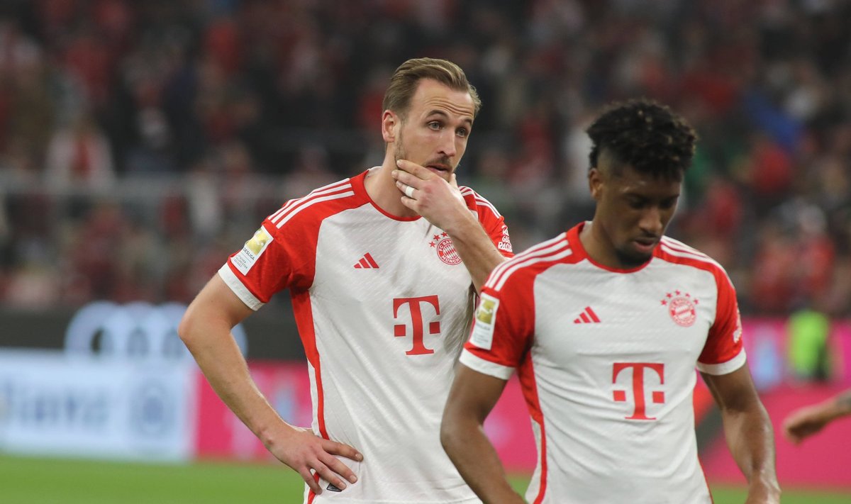 Müncheni Bayerni mõtlikud tähed Harry Kane (vasakul) ja Kingsley Coman.