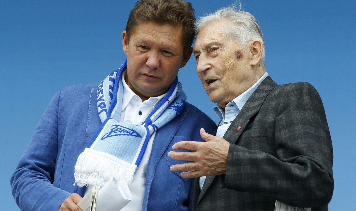 Герман Зонин (справа) с главой "Газпрома" Алексеем Миллером