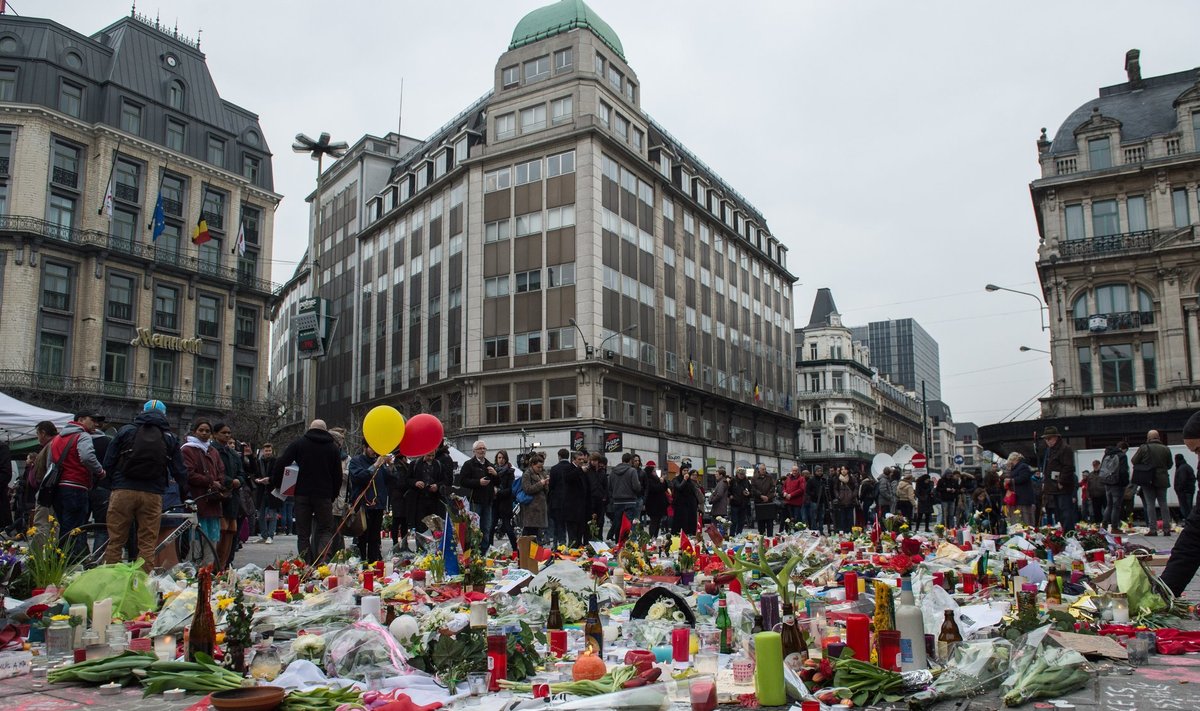 Terroriohvrite mälestamine Brüsseli südalinnas