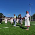 ФОТО: В Нарве открыли школьный стадион с лучшим в городе искусственным газоном. Президент не присутствовала