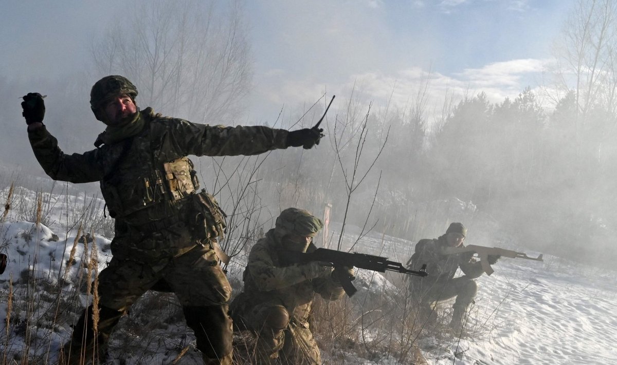 Ukraina reservarmee sõdurid õppustel.