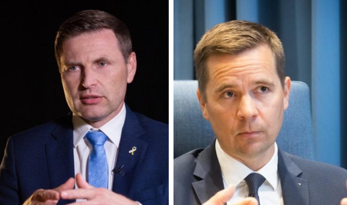 Vasakul Hanno Pevkur, paremal Mikk Marran.
