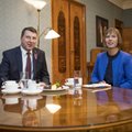 ФОТО DELFI: Керсти Кальюлайд встретилась в Таллинне с президентом Латвии