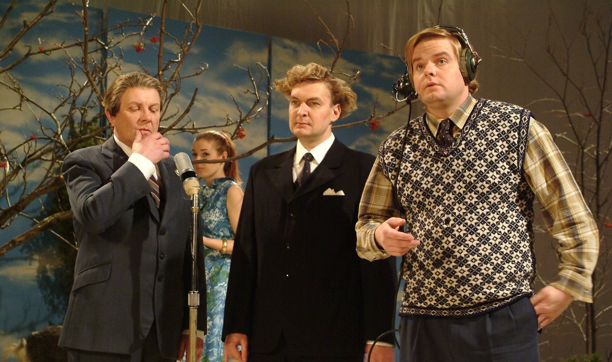 "KOHTUMINE TUNDMATUGA" (2005): (vasakult) Karl Vaino (Andrus Vaarik), Valdo Pant (Raivo E. Tamm) ja Mati Tilba (Tiit Sukk).