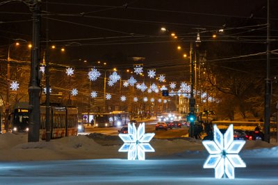 Рождественская иллюминация в Таллинне в прошлом году.