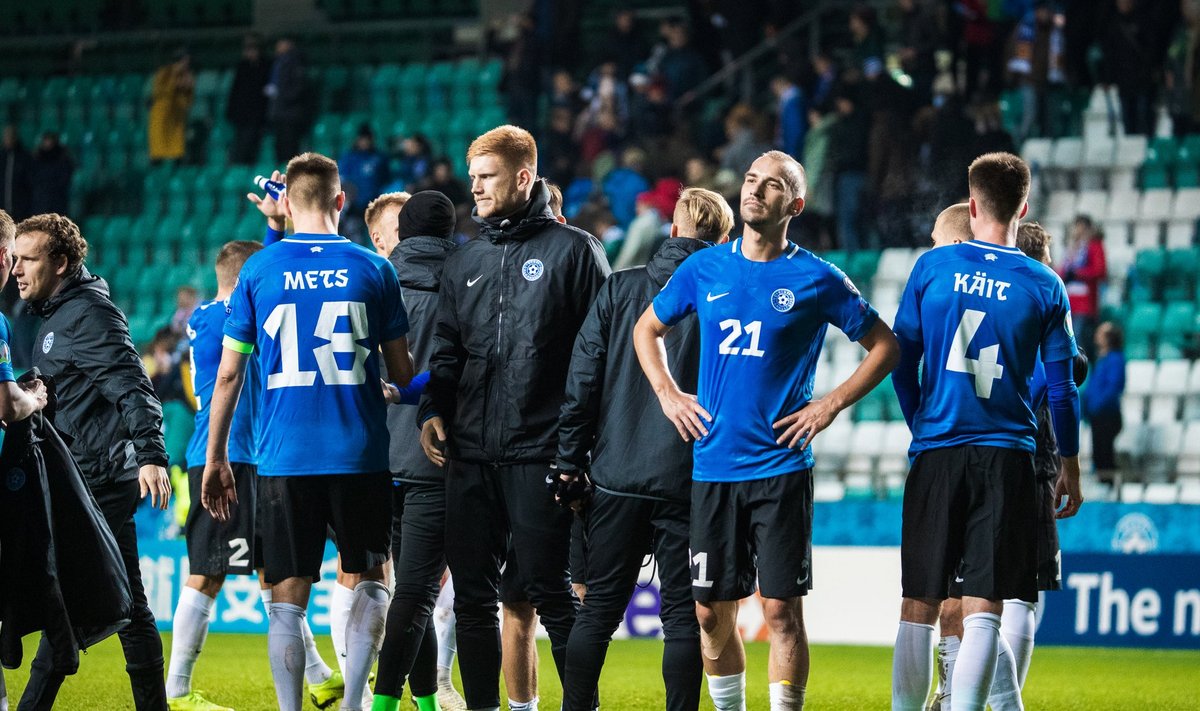 Eesti jalgpallurid pärast Saksamaaga mängu