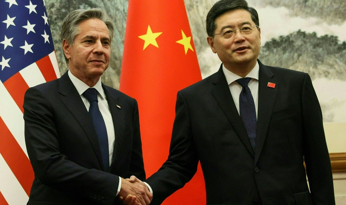 USA välisminister Antony Blinken ja Hiina välisminister Qin Gang