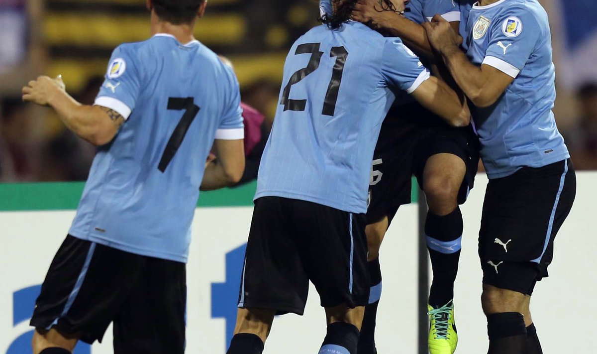 MM-pilet käes:Uruguay mängumehed rõõmustavad