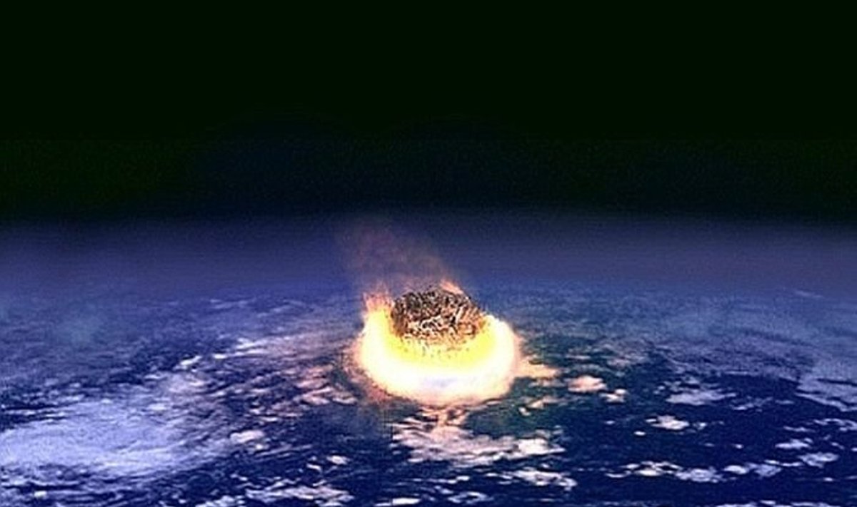 Asteroidi kokkupõrke pilt Maaga. Foto: NASA