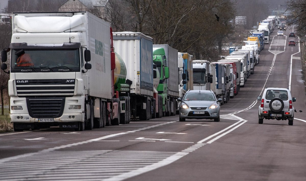 Poola veoautojuhtide blokaad.