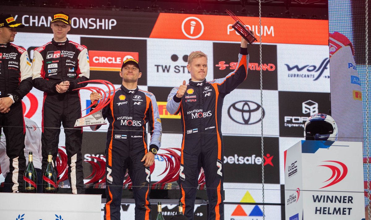 Martin Järveoja ja Ott Tänak said Rally Estonial kolmanda koha.