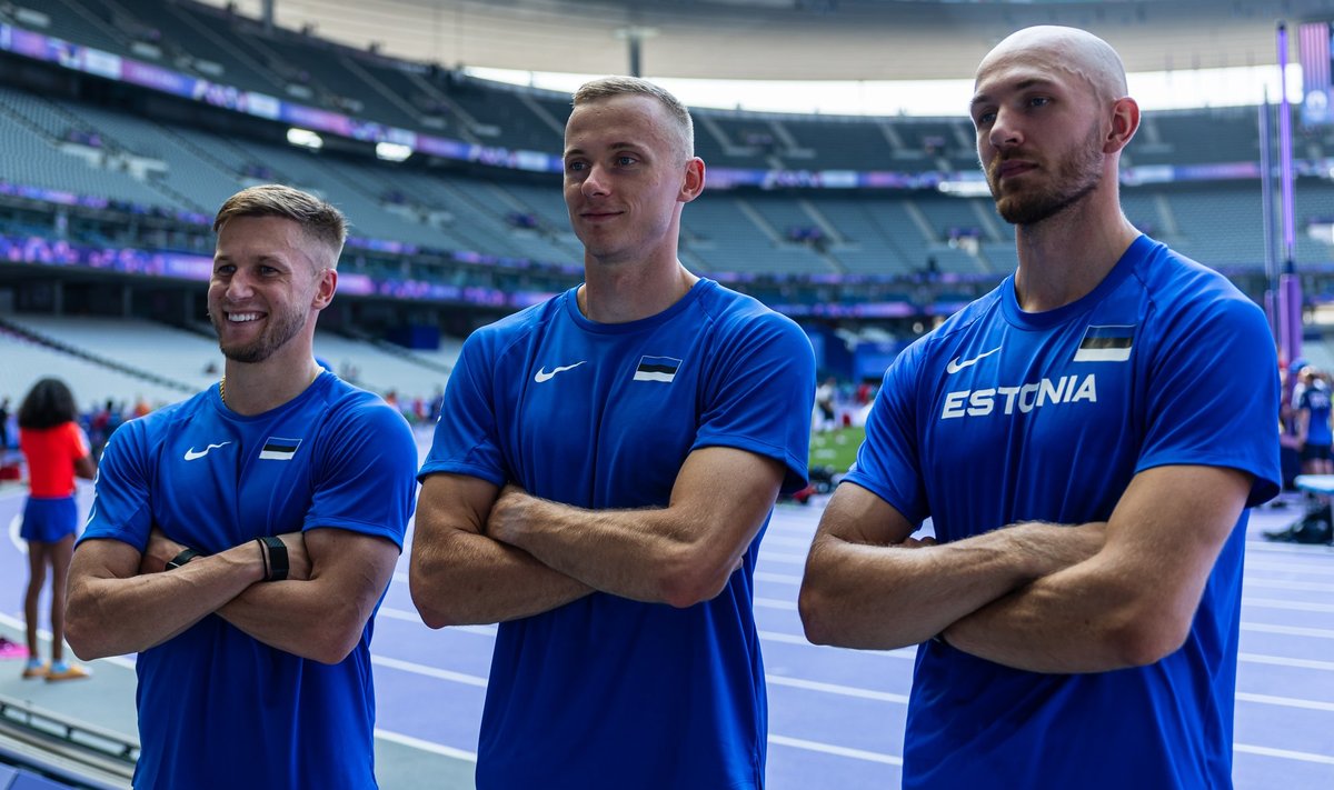 Johannes Erm (keskel) on aasta atleet ja Janek Õiglane (vasakul) tegi aasta ninanipsu.