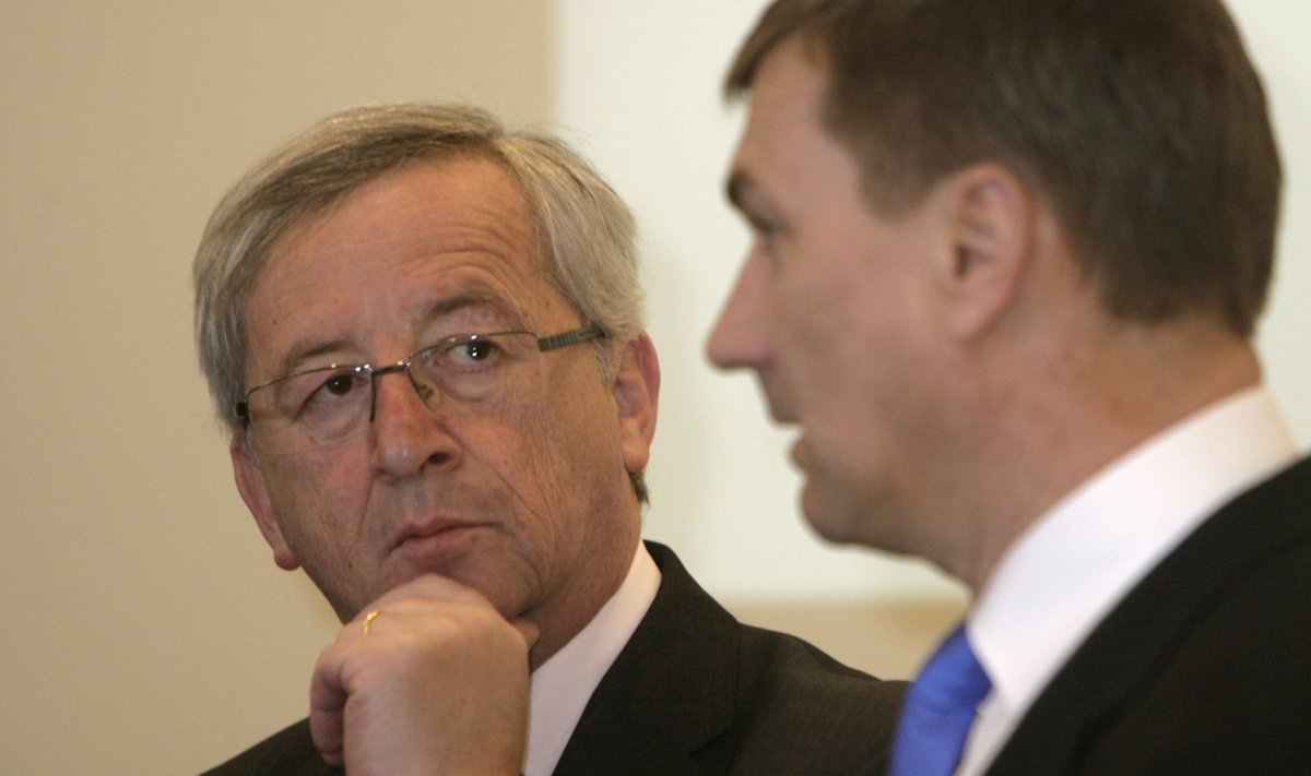 Jean-Claude Juncker ja Andrus Ansip