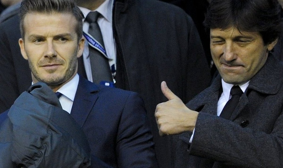 PSG spordidirektor Leonardo ja David Beckham