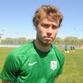 Sander Van de Streek FC Flora ründav poolkaitsja
