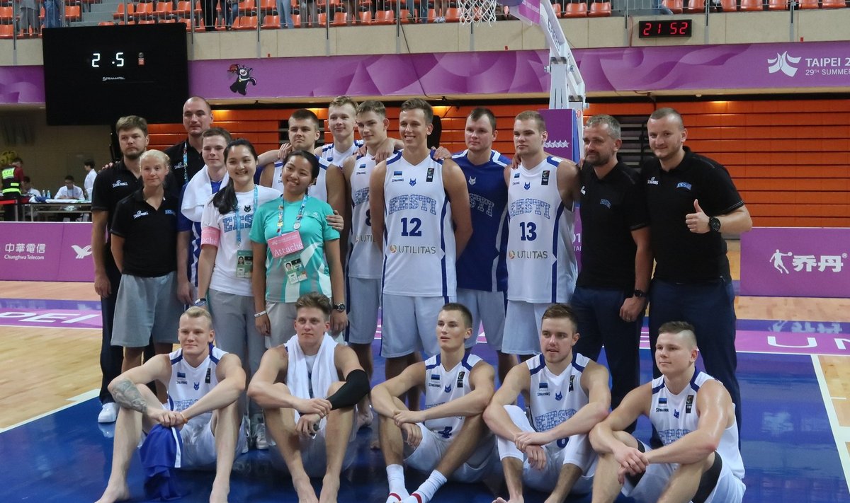 Eesti universiaadikoondis pärast võitu Tšehhi üle