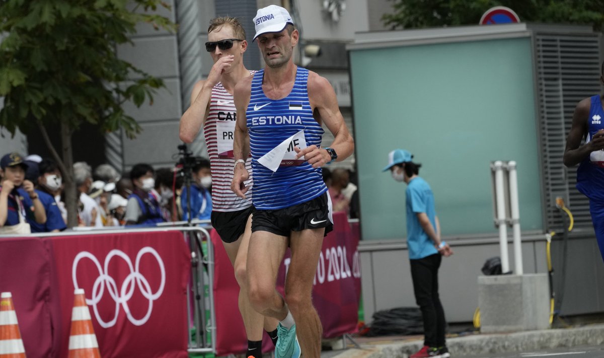 Tiidrek Nurme Sapporos olümpiamaratonil.