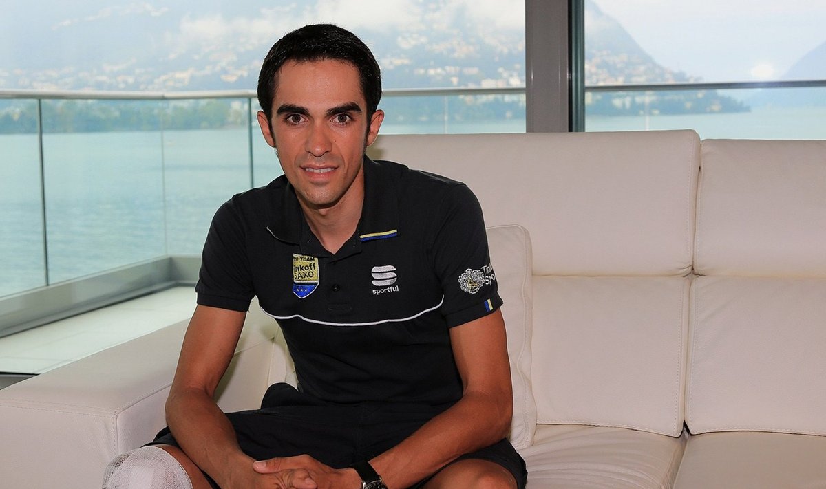 Alberto Contador oma praeguses kodulinnas Luganos