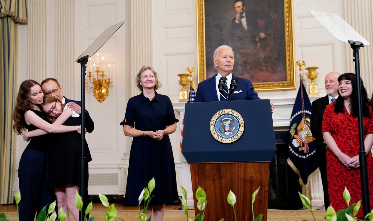 USA president Joe Biden räägib Washingtonis Venemaal kinni peetud ameeriklaste vabastamisest.