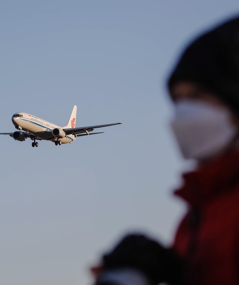 Pekingi lennujaam teisipäeval. Reisipiirangud leevenevad 8. jaanuarist.