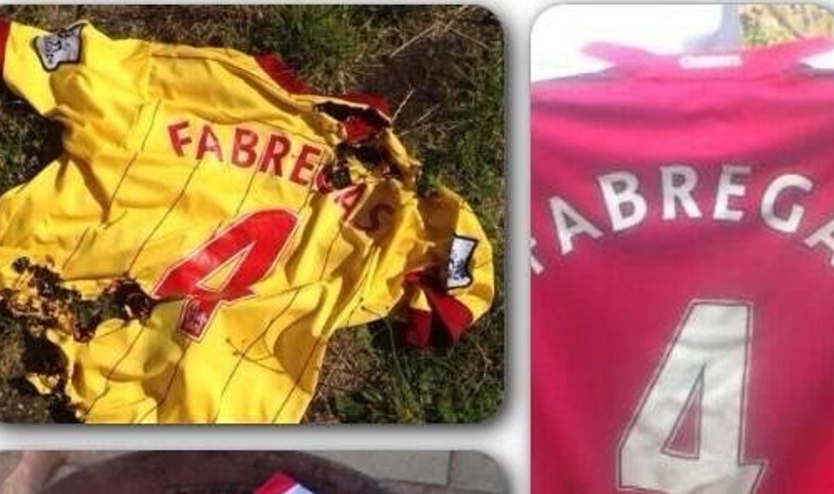 Arsenali fännid põletavad Cesc Fabregase särke