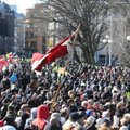 DELFI RIIAS: Leegionäride päeval lehvitati ka Eesti lippe