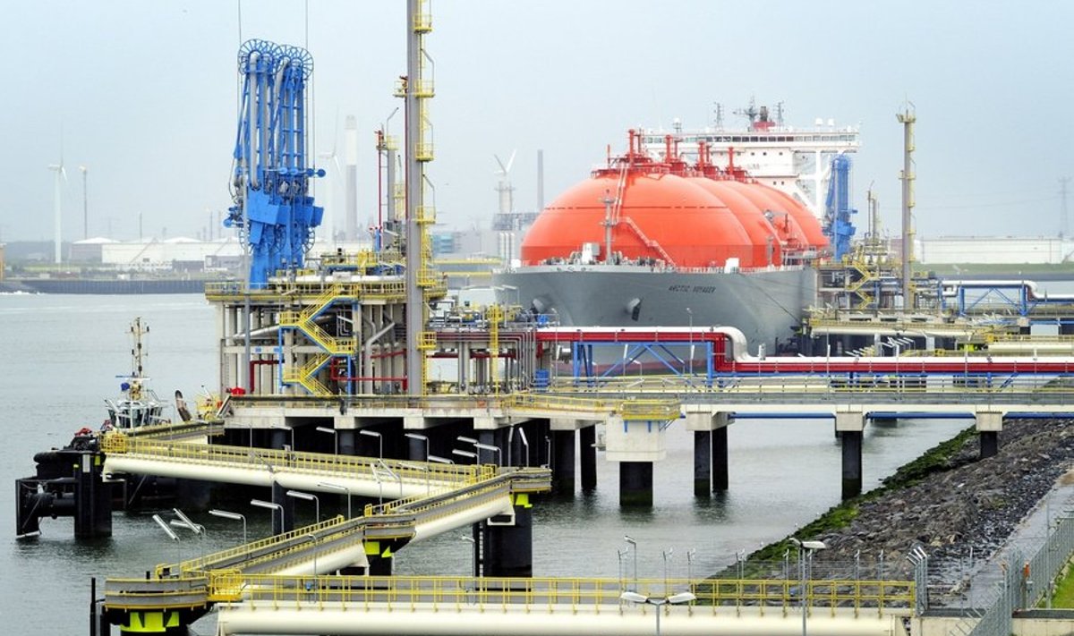 Selline näeb välja täiemõõduline LNG-terminal Rotterdamis Hollandis.