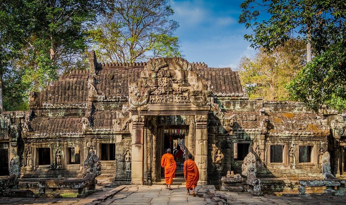 Angkor Wat ja mungad.