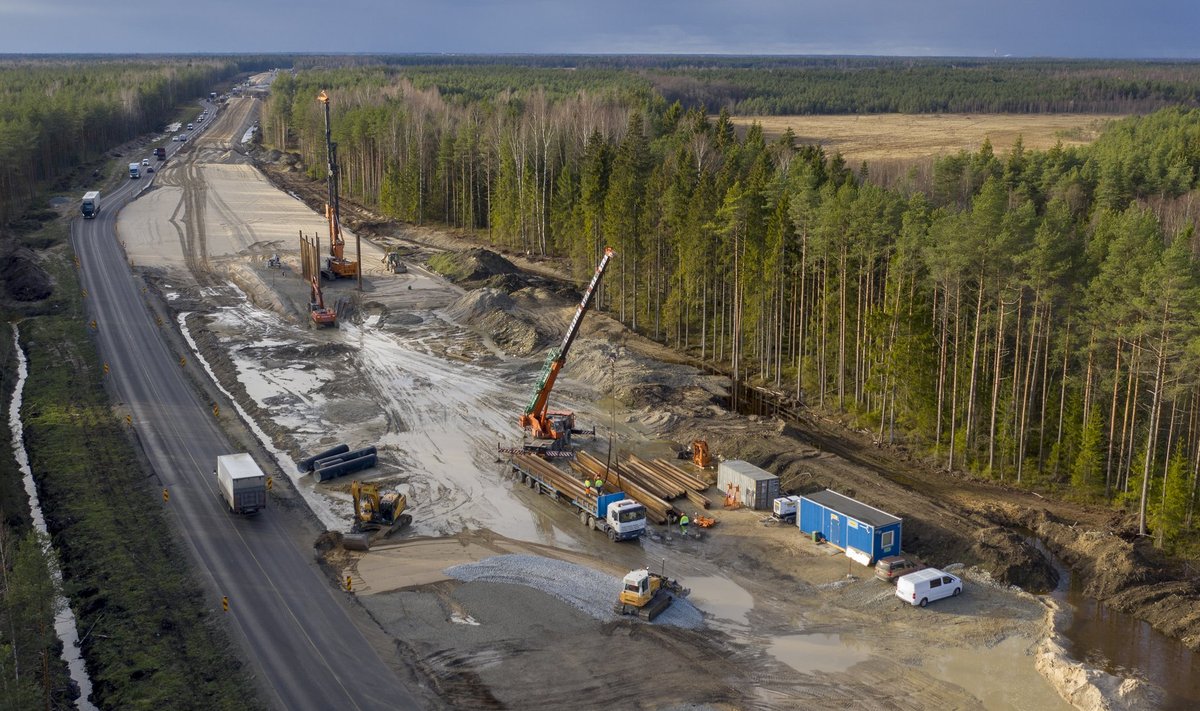 Rail Balticu Saustinõmme viadukti ehitus. Lõplikult läheb trass millimeetri pealt lukku projekteerimise lõpus ehk umbes kahe aasta pärast.