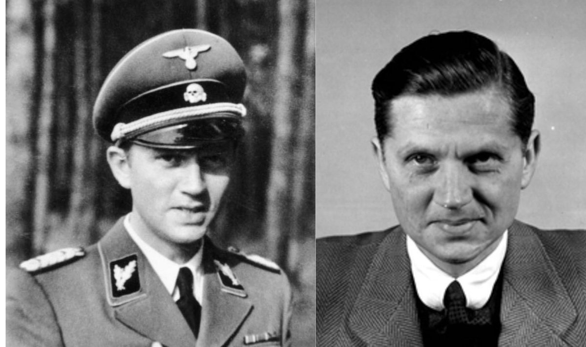 Hitleri vastuluurejuht Walter Schellenberg 1944. aastal SS-Oberführerina ja mõned aastad hiljem juba Nürnbergis kohtualusena. Ta tunnistas istungitel SS-i vastu ning pääses pikaaegsest vangistusest (vangis oli ta kaks aastat, vabanes tervise tõttu). Schellenberg suri 1952. aastal Itaalias Torinos.