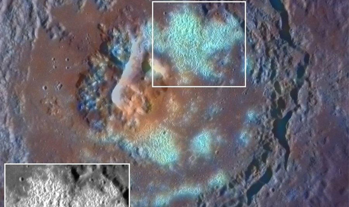 Messengeri pilt Merkuuri kraatritest. Foto: NASA; Reuters