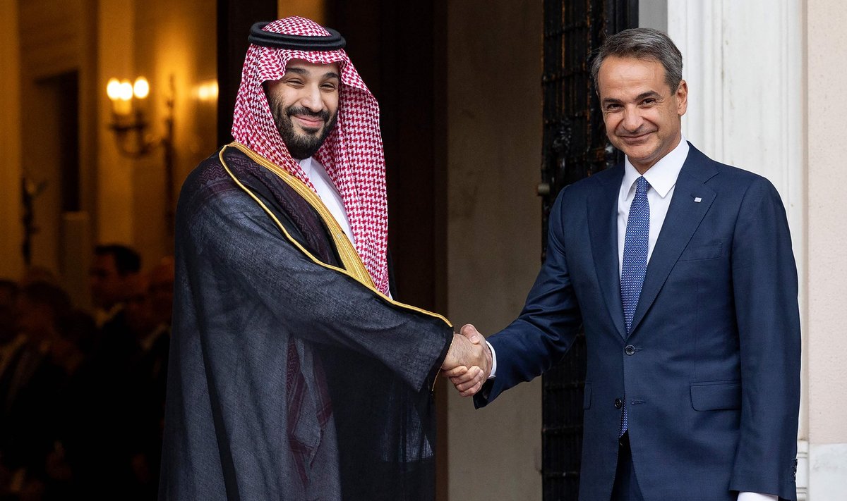Saudi Araabi kroonprints Mohammad bin Salman ja Kreeka peaminister Kyriakos Mitsotakis