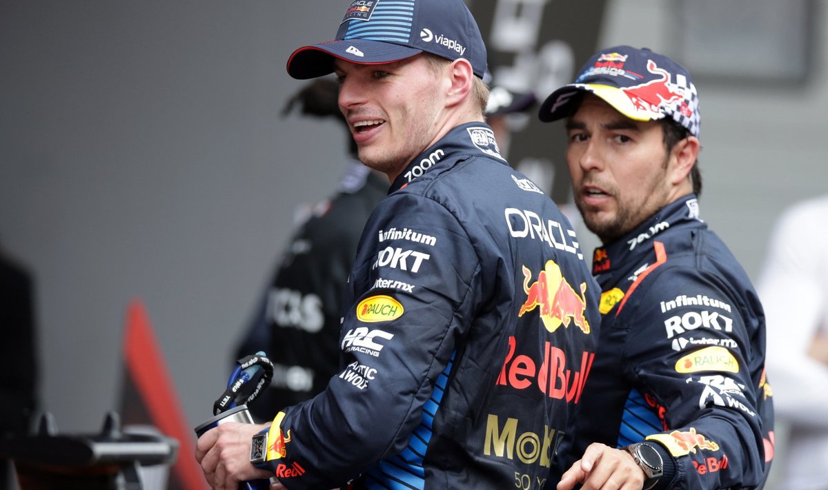 Red Bulli mehed Max Verstappen  ja Sergio Perez