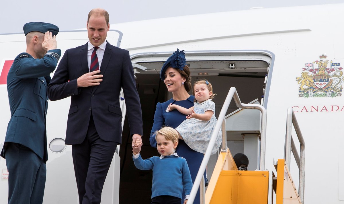 Kate ja William saabuvad perega Kanadasse