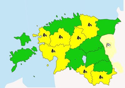 Tuleohu hoiatuse saanud maakonnad