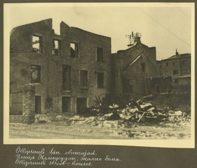 Õllepruuli tänav pärast 1944. aasta märtsipommitamist.