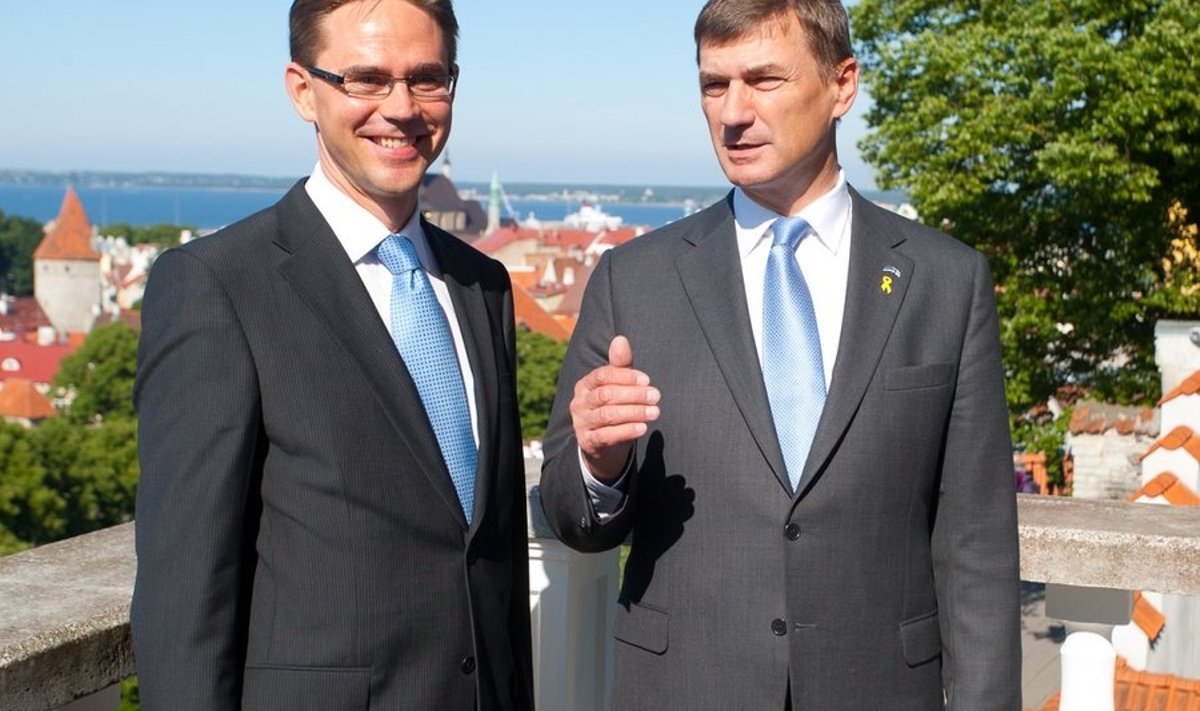 Soome peaminister Jyrki Katainen ja Andrus Ansip tänavu juulis Tallinnas