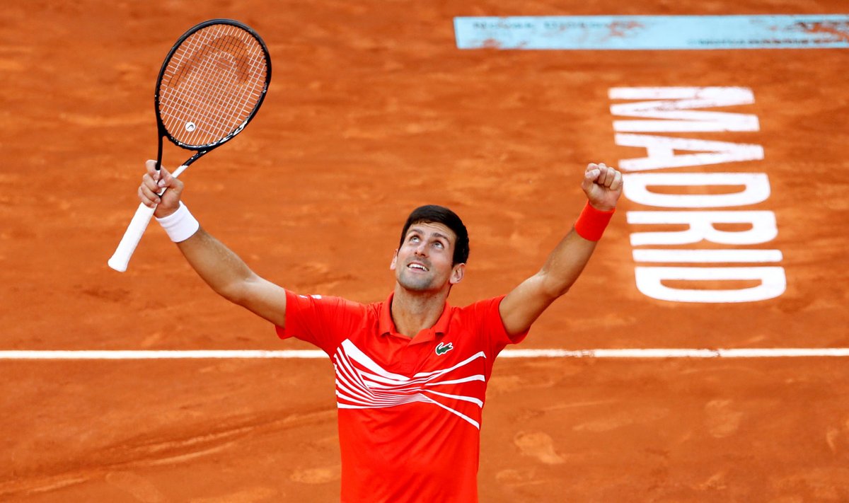 Mullune Madridi Openi võitja Novak Djokovic