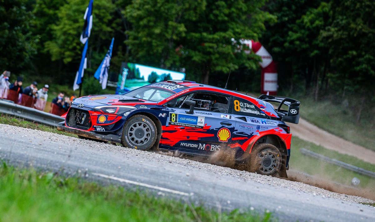 Ott Tänak ja Martin Järveoja 2020. aasta Rally Estonial.