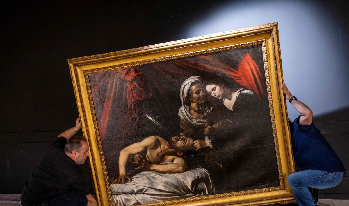 Tehnikud arvatava Caravaggio maaliga