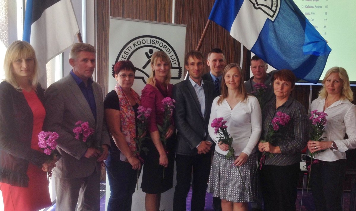 Eesti Koolispordi Liidu uus juhatus (pildilt puudub Ülo Kurig) 