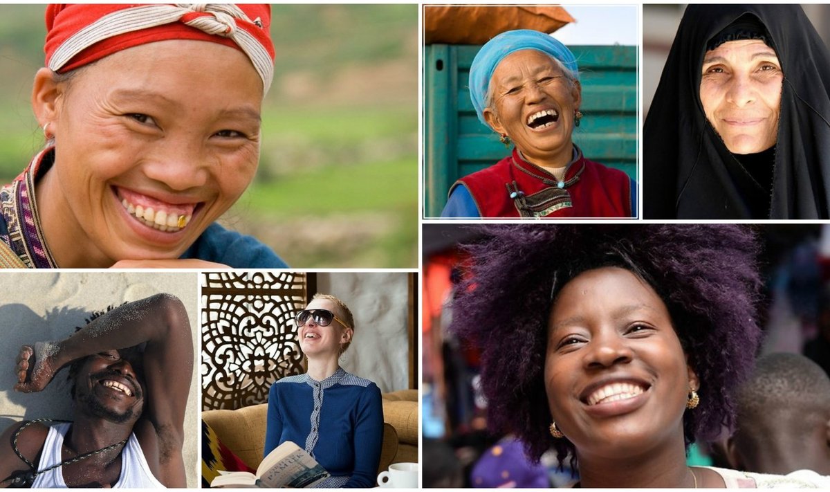 Fotoseeria naeratustest on pildistatud maailma eri paigus Ugandast Süüriani. 