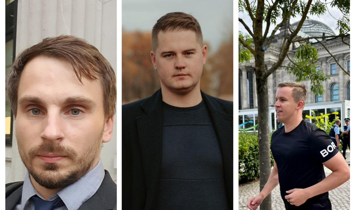 Noore ettevõtja nominendid Tõnis Voitka, Kristo Klementi ja Arti Kütt.