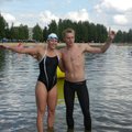 Andres Olvik ja Eve Virkkunen võitsid olümpiadistantsi ujumise Anne kanalis
