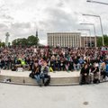 DELFI VIDEO ja FOTOD: Sajad jalkafännid vaatasid Vabaduse väljakul põnevat Poola-Venemaa mängu