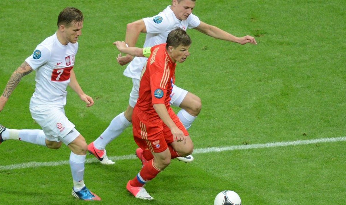 Aršavin (Venemaa) mängus Poolaga