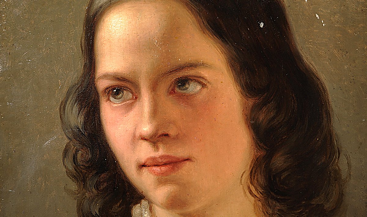 Julie Hagen-Schwarz, „Autoportree“ (1855), õli lõuendil, Tartu Kunstimuuseum.