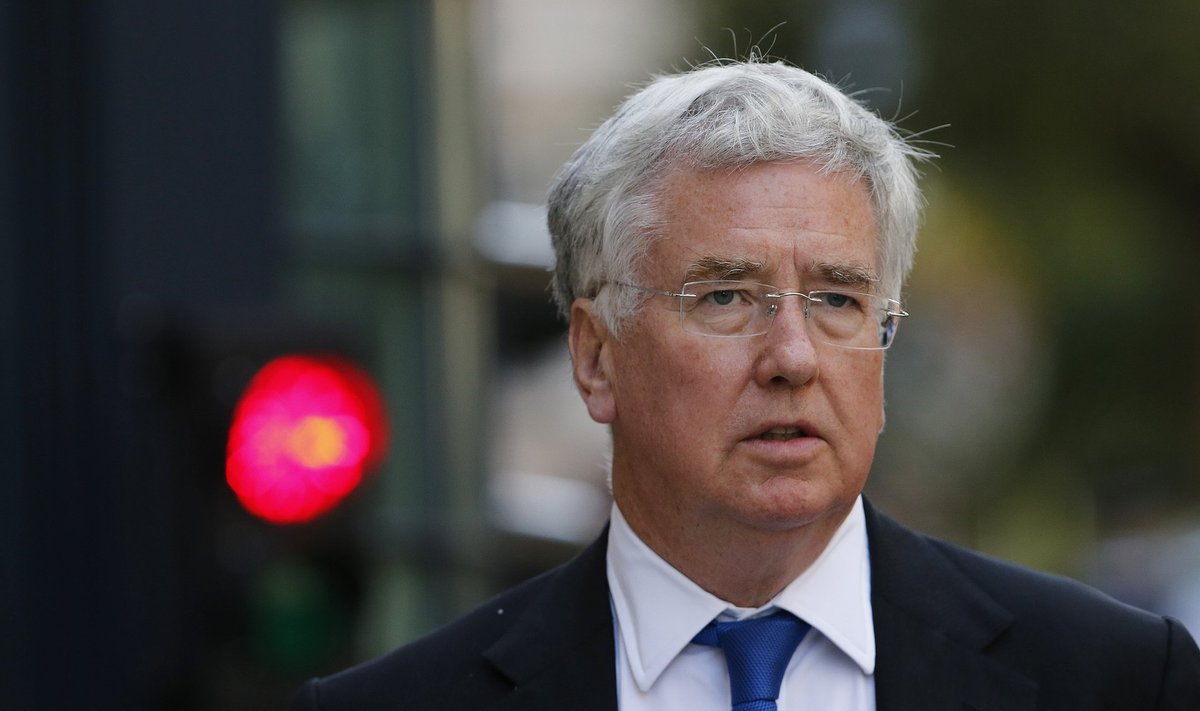 Britain's Secretary of State for Defence Michael Fallon leaves 10 Downing Street after a COBR meeting in central London