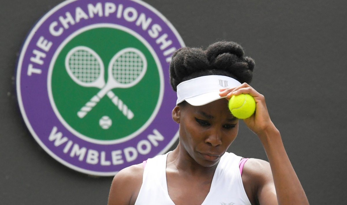 Venus Williams Wimbledonis esimese ringi matšil