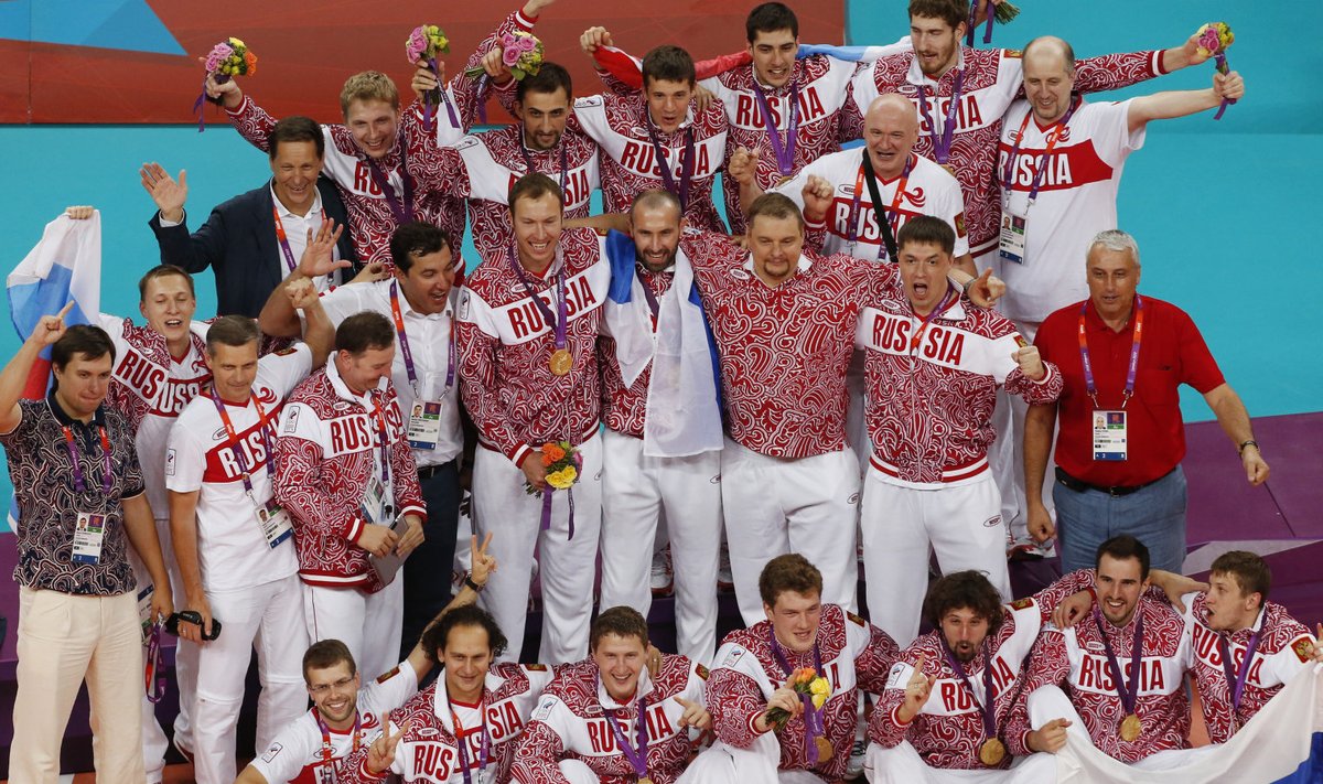 Venemaa kuldne võrkpallimeeskond Londoni olümpial